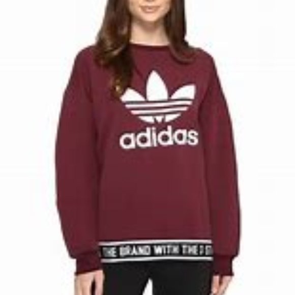 adidas wine red hoodie